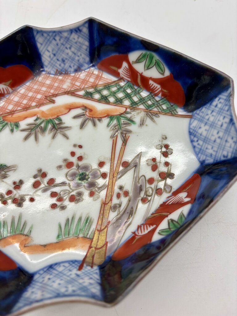 Antique Japanese Imari Hexagonal Dish /j