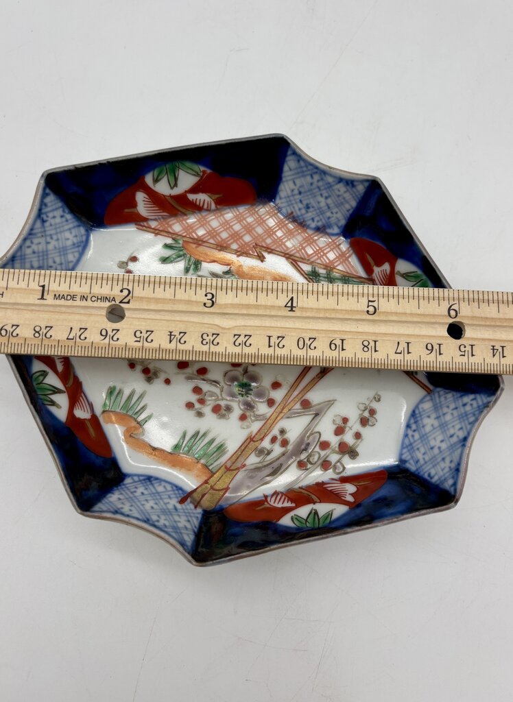 Antique Japanese Imari Hexagonal Dish /j