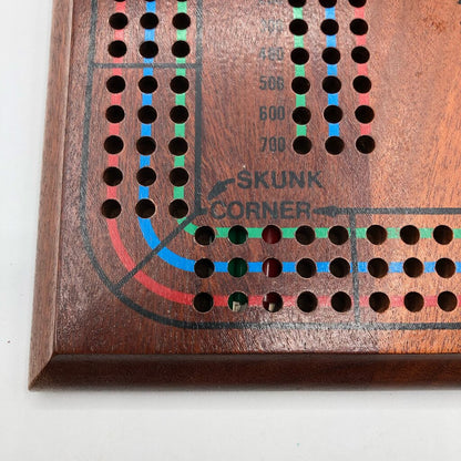 Drueke Model 1977 Club CribbageMaster 3 Track Wood Cribbage Board /b