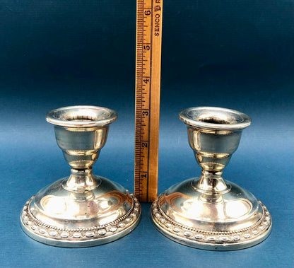 1940s La Pierre Weighted Sterling Silver Console Candle Holders Set B /b