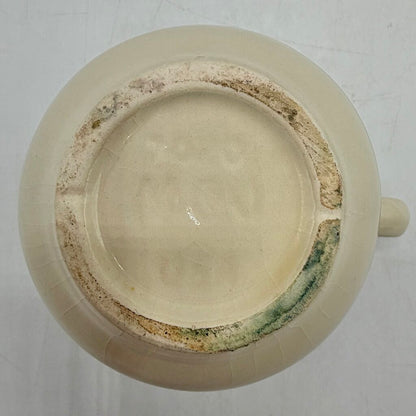 Vintage McCoy Cream Glaze Pink & Blue Stripes Covered Sugar Bowl and Creamer Set /cb