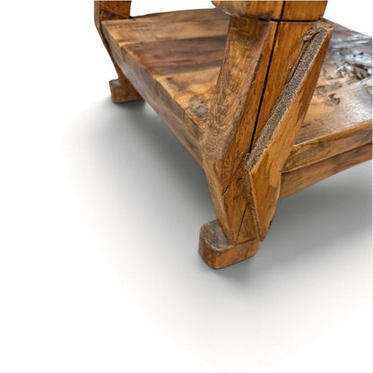 Rustic Solid Wood End Table