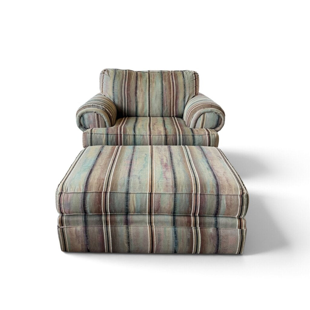 Broyhill Oversized Arm Chair with Ottoman