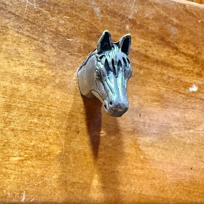 VTG Solid Wood Desk with Horse Head Drawer Pulls