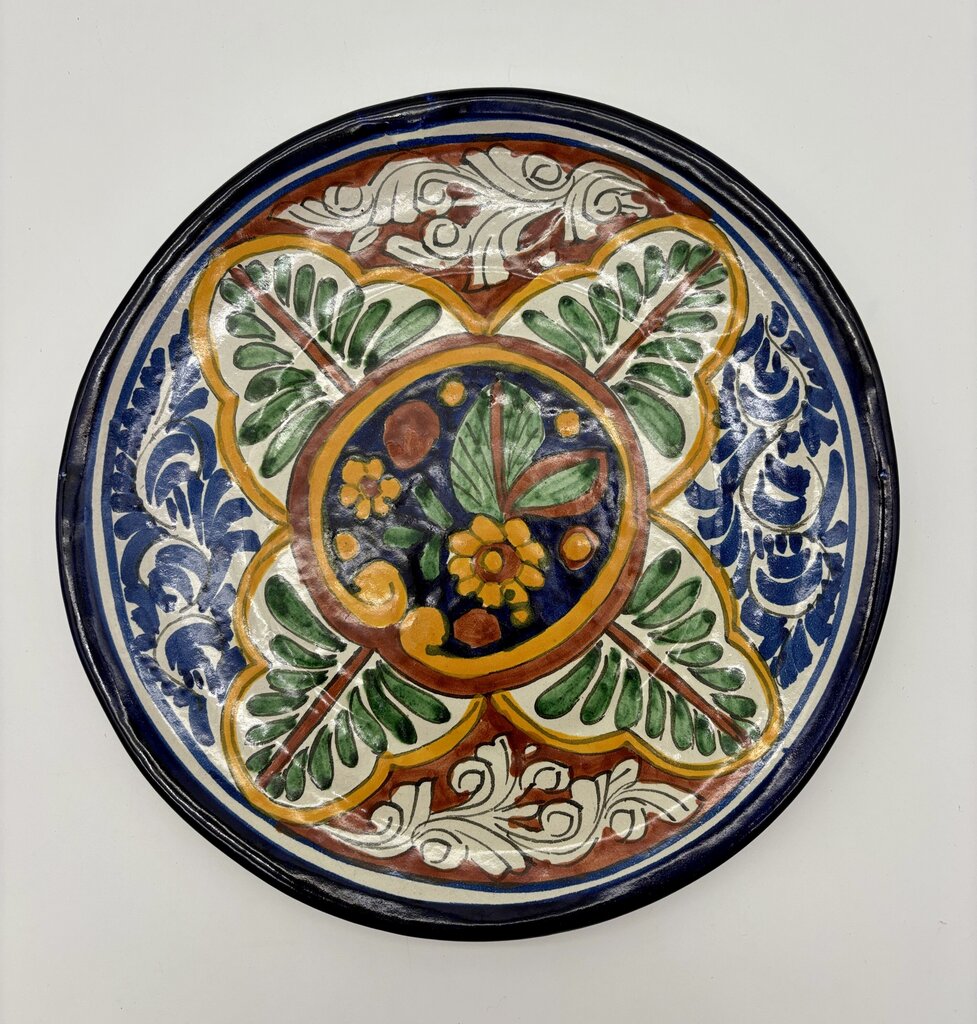 Vtg. Talavera 10” Plate Hand Painted /j