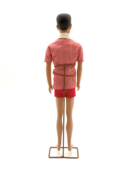 VTG 1962 Barbie's Boyfriend Ken Doll no. 750 Brunette Beach Swimwear w/ Box