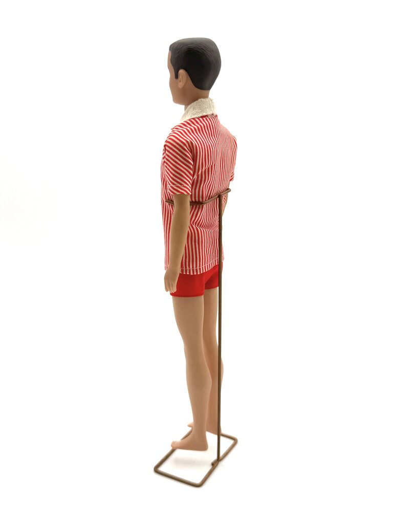 VTG 1962 Barbie's Boyfriend Ken Doll no. 750 Brunette Beach Swimwear w/ Box