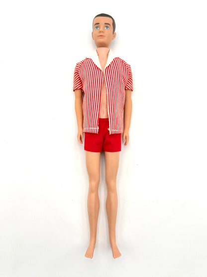 VTG 1962 Barbie's Boyfriend Ken Doll no. 750 Brunette Beach Swimwear w/ Box