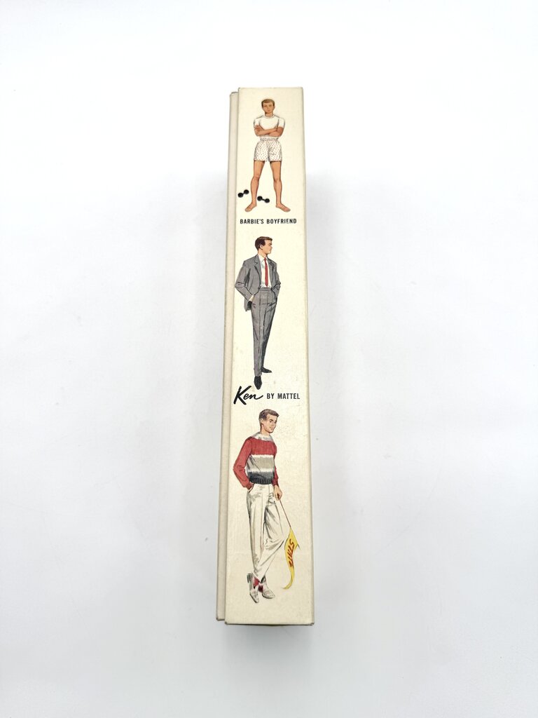 VTG 1962 Barbie's Boyfriend Ken Doll no. 750 Brunette Beach Swimwear w/ Box