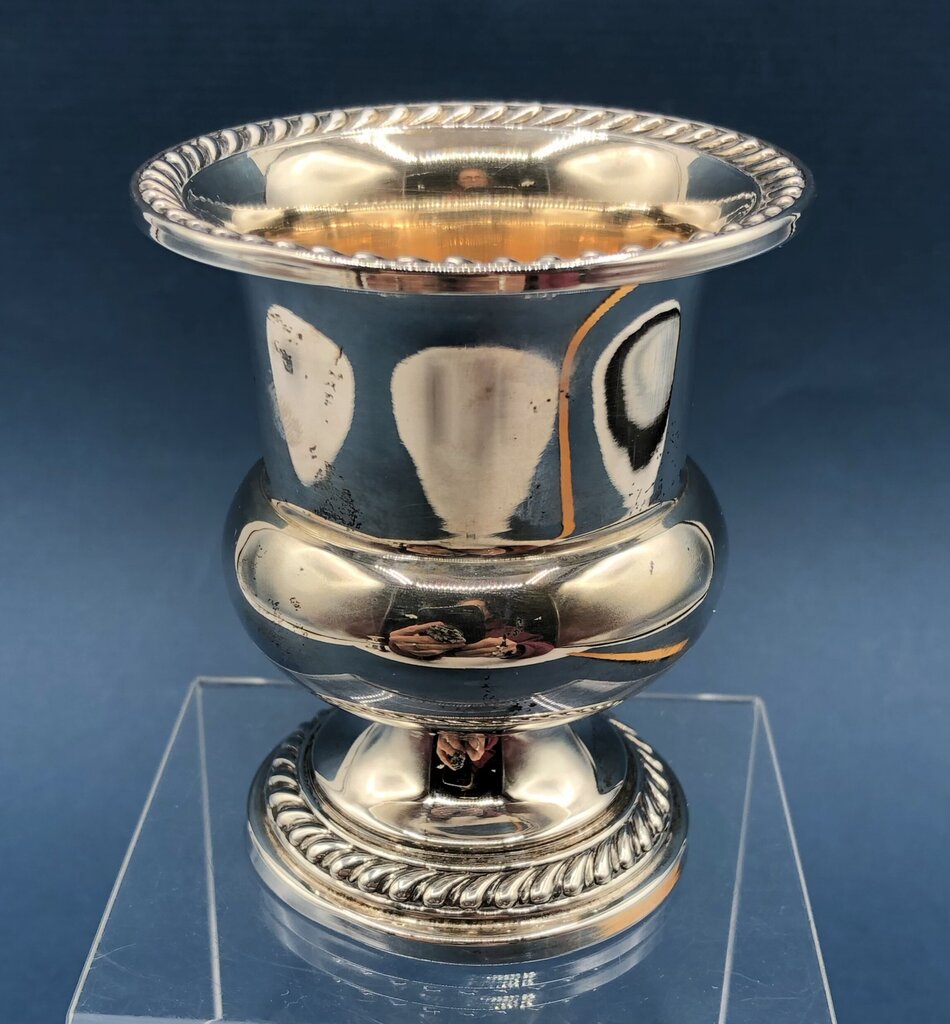 Watson Solid Sterling Silver & Gold Gilt E6 Toothpick Holder /b