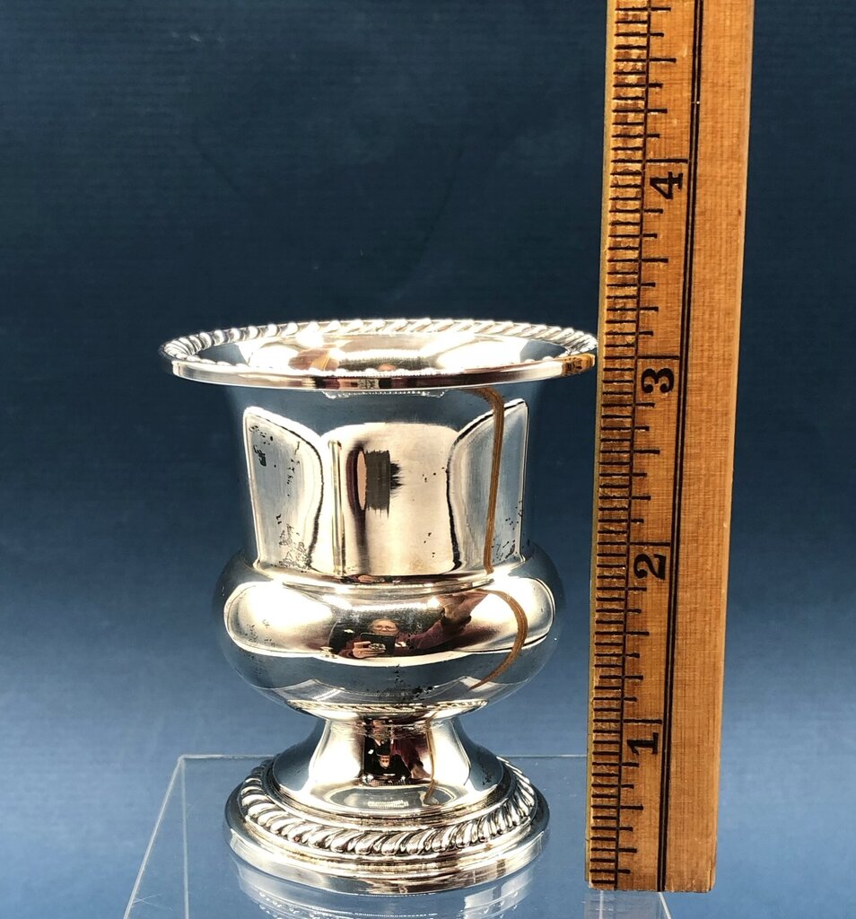 Watson Solid Sterling Silver & Gold Gilt E6 Toothpick Holder /b