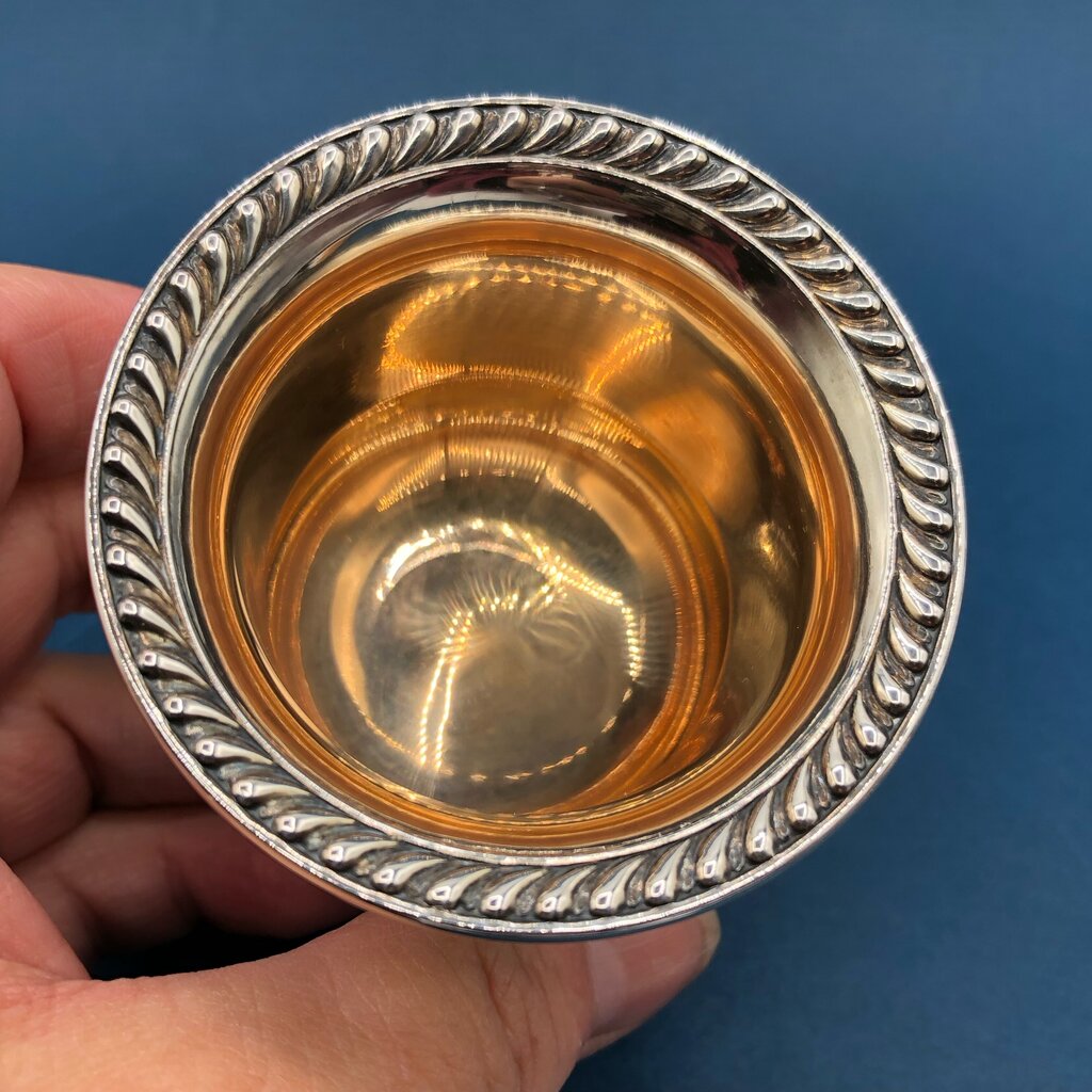 Watson Solid Sterling Silver & Gold Gilt E6 Toothpick Holder /b