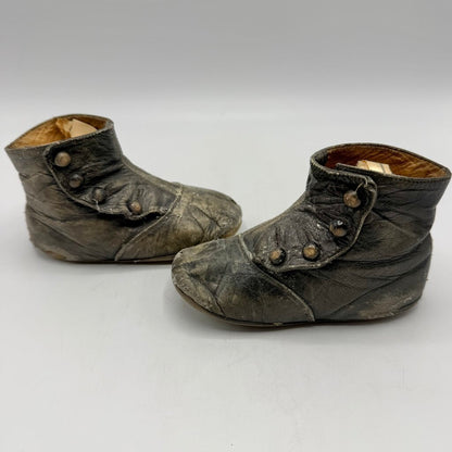 Antique Victorian Baby/Toddler Leather High Top 4 Button Boots /cb