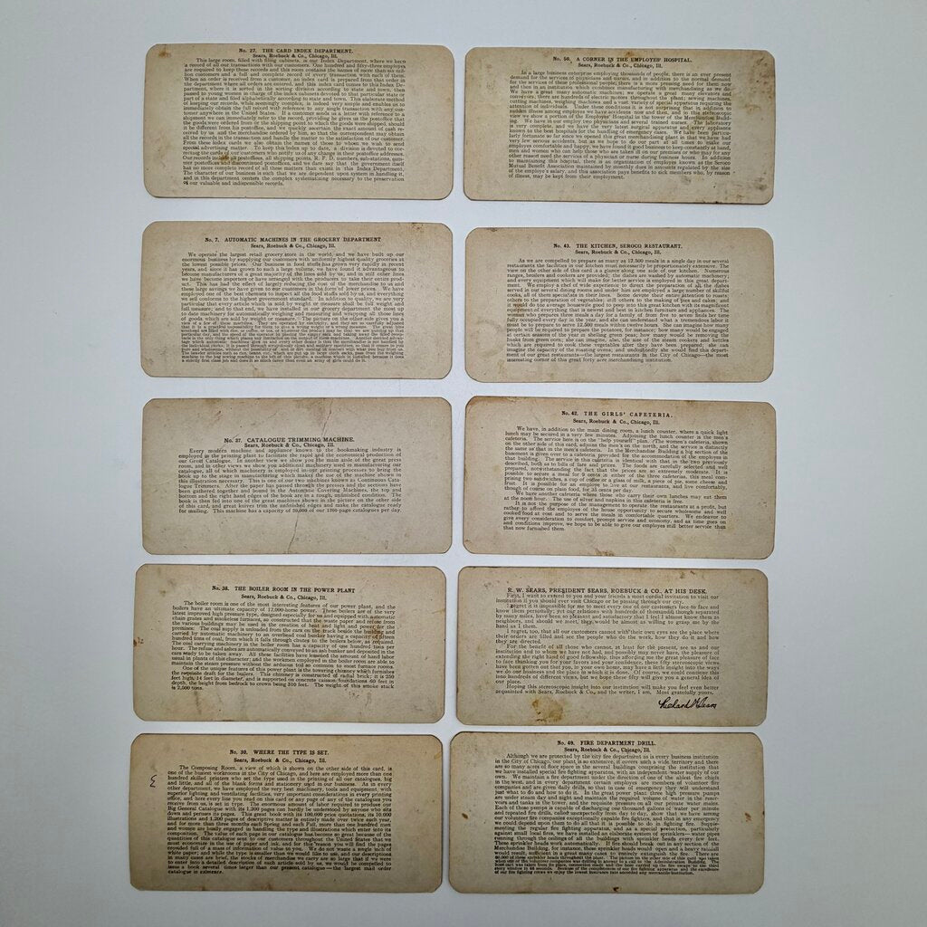 Set of 36 Antique Stereoview Cards Sears, Roebuck Chicago New York City /cb