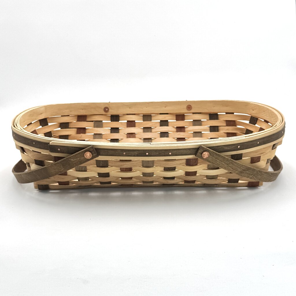 Longaberger 2007 Oval Multi-Toned Woven Gathering Basket