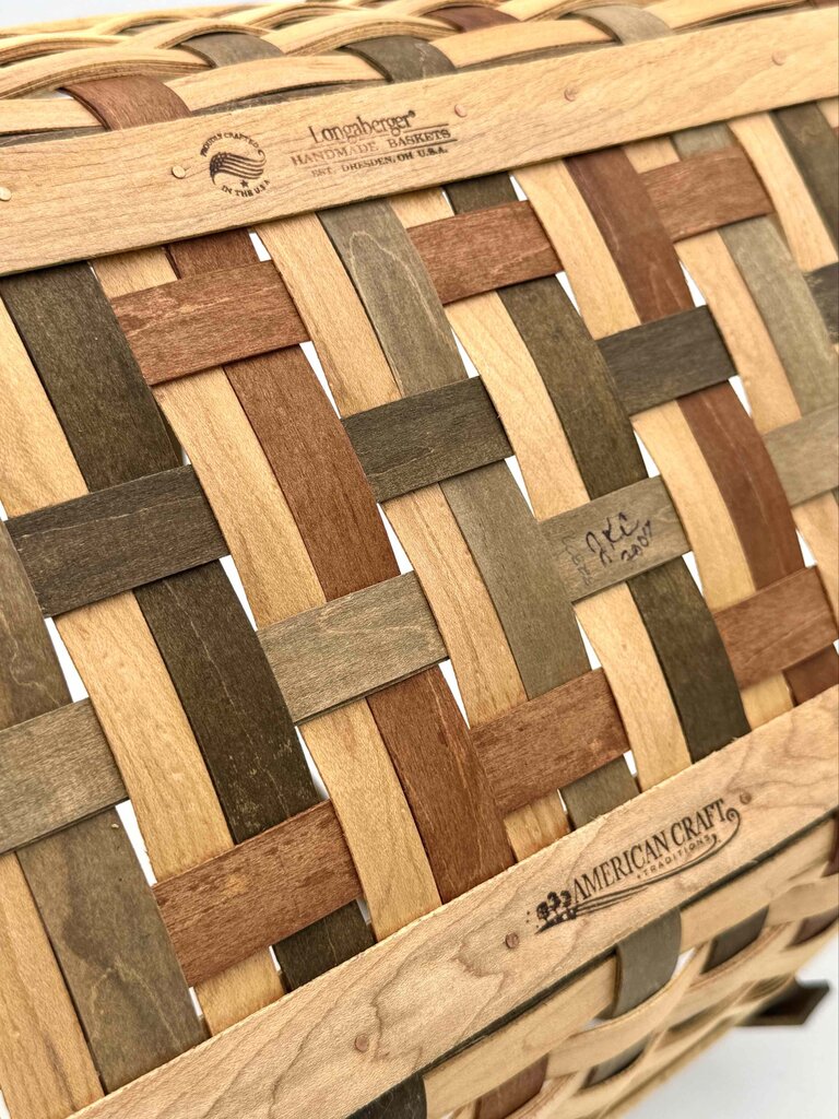 Longaberger 2007 Oval Multi-Toned Woven Gathering Basket