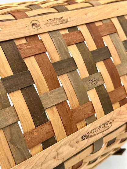 Longaberger 2007 Oval Multi-Toned Woven Gathering Basket
