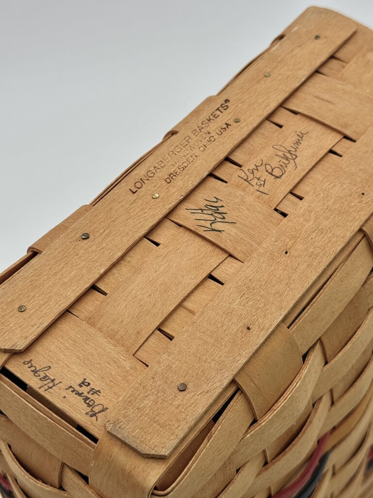 Longaberger 1996 VIP Woven Wood Storage Basket