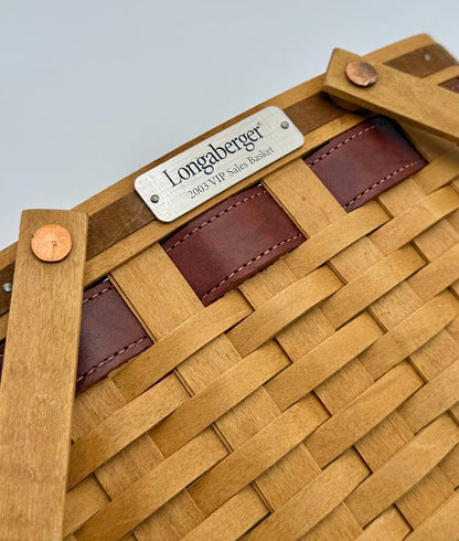 Longaberger 2003 VIP Sales Woven Maple Basket