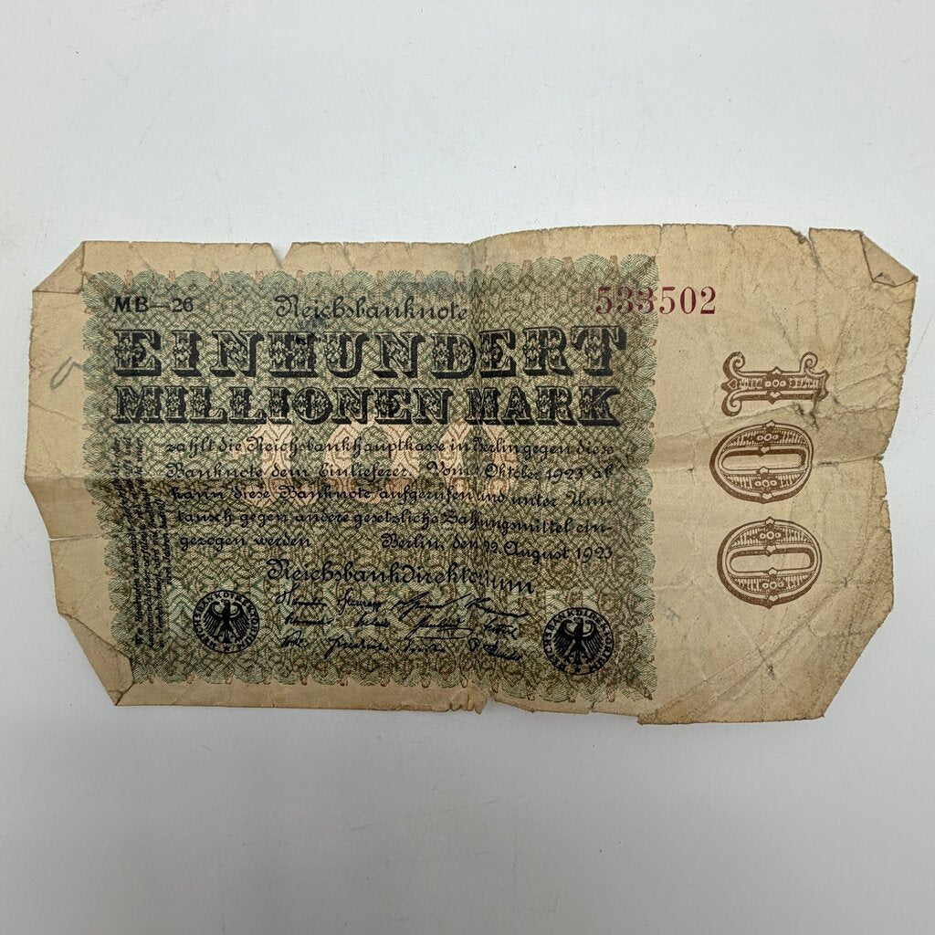 Weimar Republic Hyperinflation Banknote Lot/3 1922-1923 German Mark Currency /cb