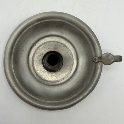 Vintage A.E, Williams English Pewter Chamberstick Candle Holder /cb