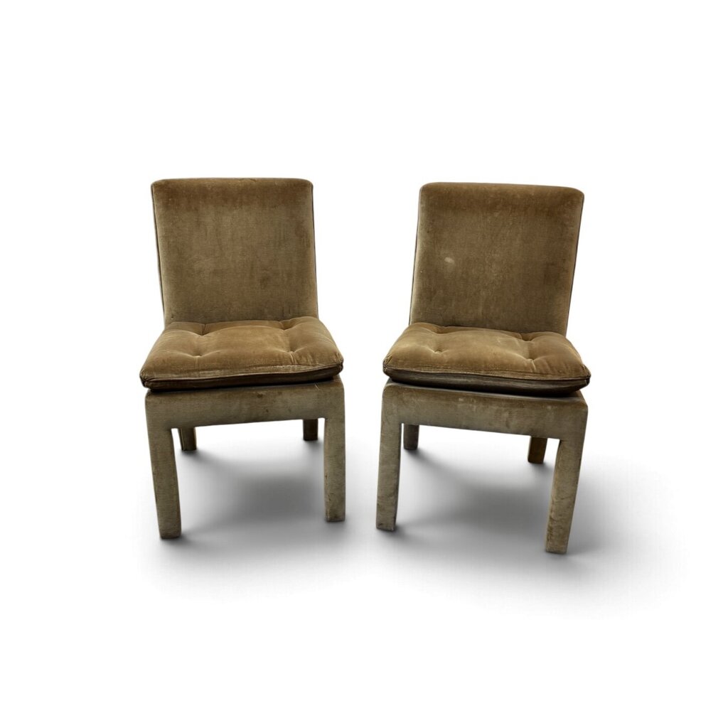 Pair Of 2 Tan Upholstered Chairs