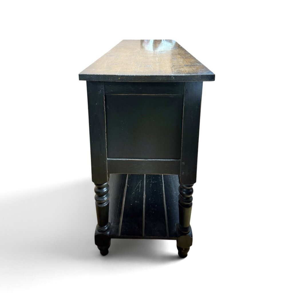 Rustic Black Solid Wood Buffet/ Foyer Cabinet