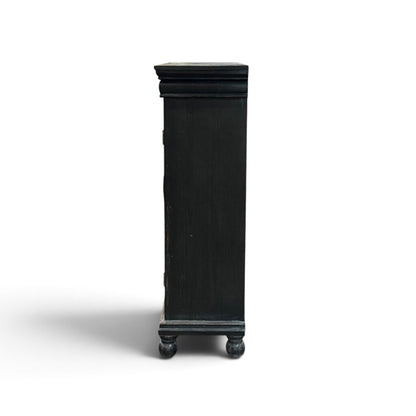 Black Two Glass Door Cabinet