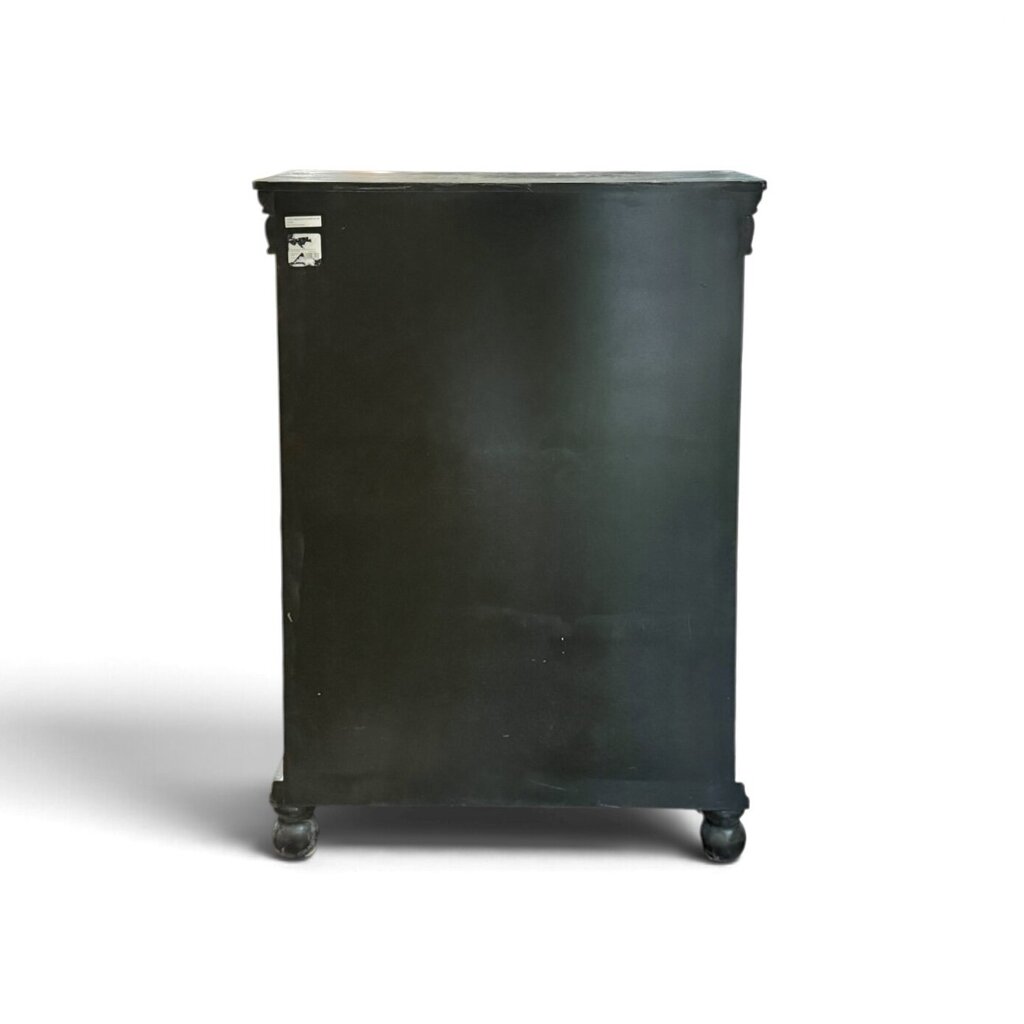 Black Two Glass Door Cabinet