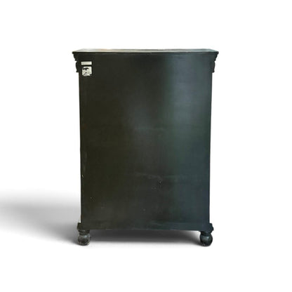 Black Two Glass Door Cabinet
