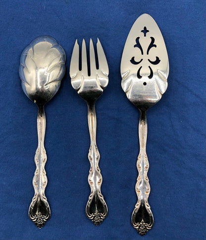 1971 International Silverplate “Interlude” 3pc Serving Utensils /b