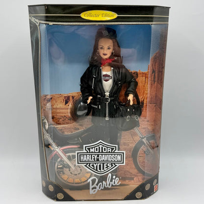 1998 Mattel Harley Davidson Biker Barbie Doll #22256 Collectors Edition #3 Brunette NRFB /cb