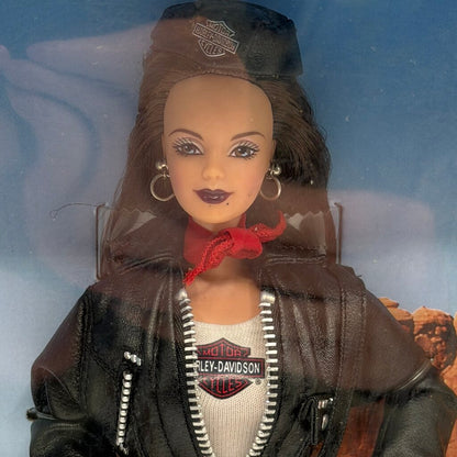 1998 Mattel Harley Davidson Biker Barbie Doll #22256 Collectors Edition #3 Brunette NRFB /cb