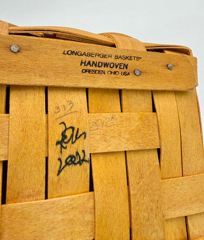 Longaberger 2002 Tarragon Lidded Storage Basket