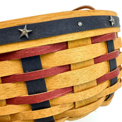 Longaberger 2003 Patriotic Woven Round Basket