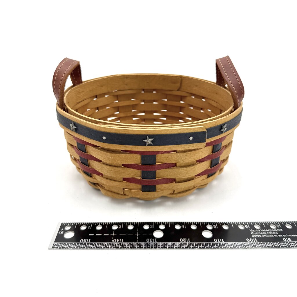 Longaberger 2003 Patriotic Woven Round Basket