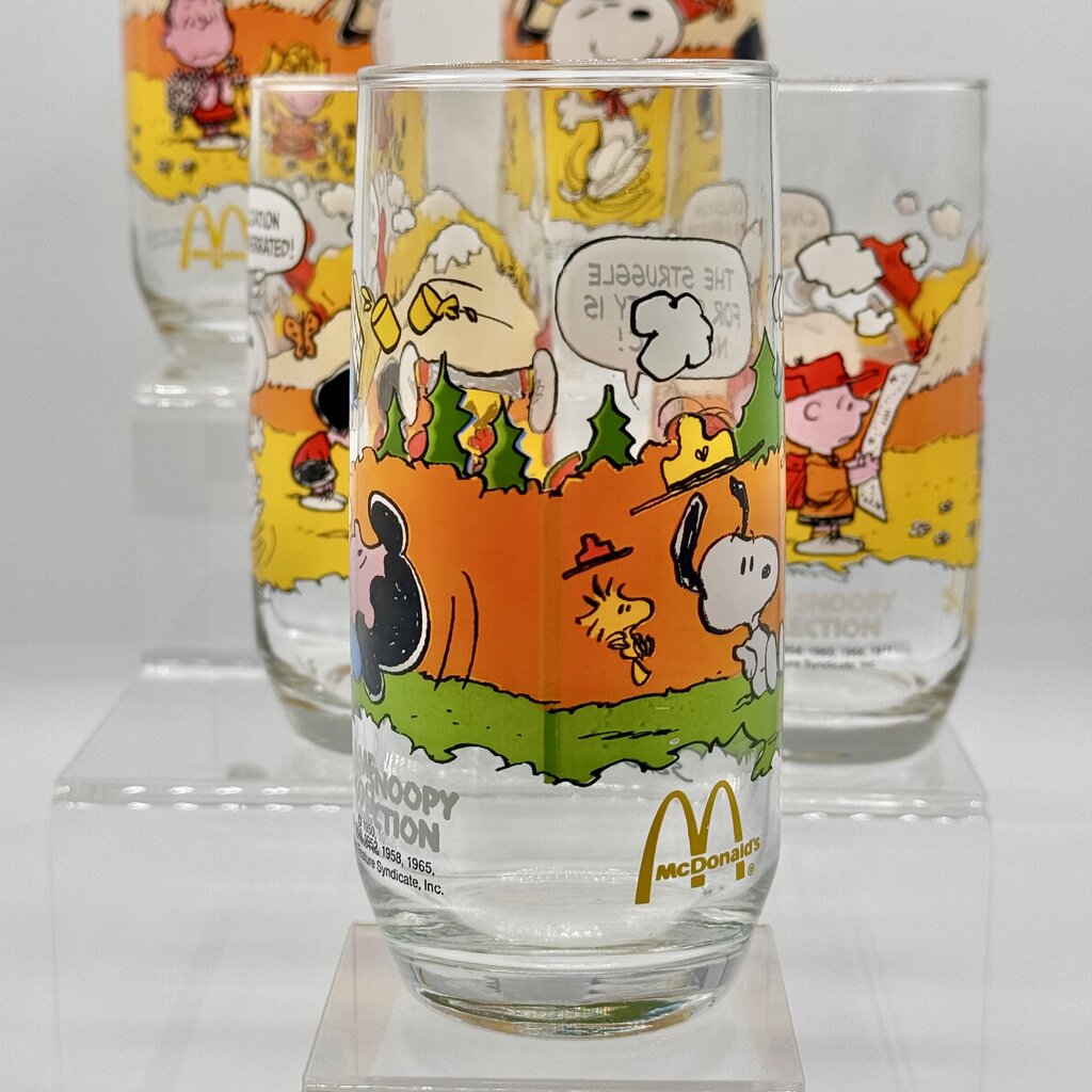 Set of 5 Vintage Peanuts Camp Snoopy Collection McDonald’s Release Drinking Glasses /hy