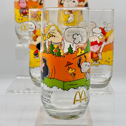 Set of 5 Vintage Peanuts Camp Snoopy Collection McDonald’s Release Drinking Glasses /hy