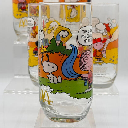 Set of 5 Vintage Peanuts Camp Snoopy Collection McDonald’s Release Drinking Glasses /hy