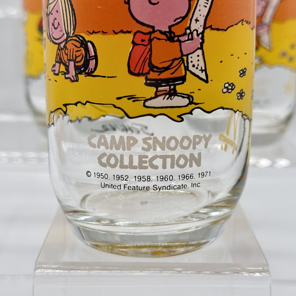 Set of 5 Vintage Peanuts Camp Snoopy Collection McDonald’s Release Drinking Glasses /hy