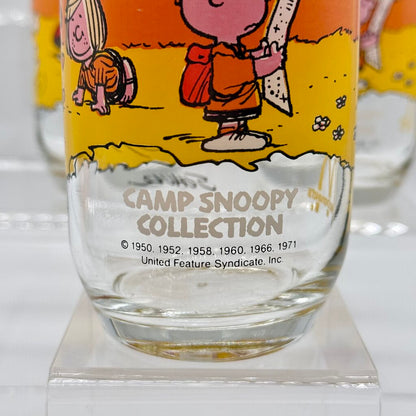 Set of 5 Vintage Peanuts Camp Snoopy Collection McDonald’s Release Drinking Glasses /hy