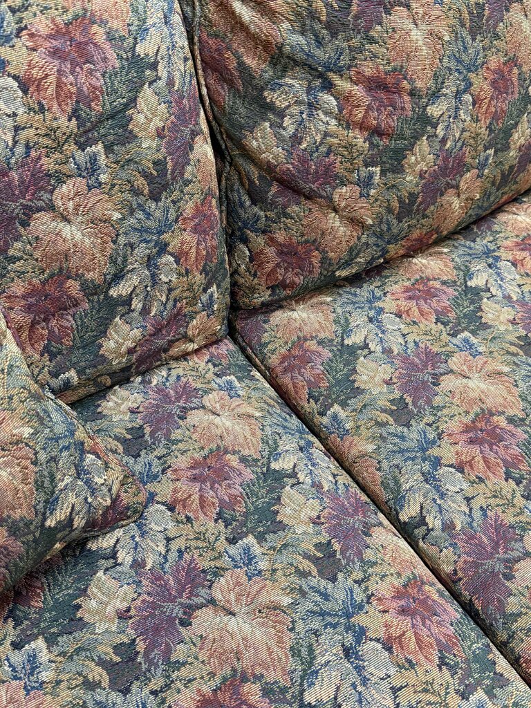 Wicker Floral Cushion 3 Seater Couch
