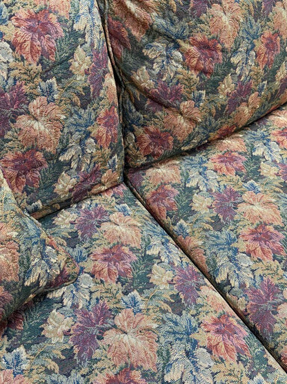 Wicker Floral Cushion 3 Seater Couch