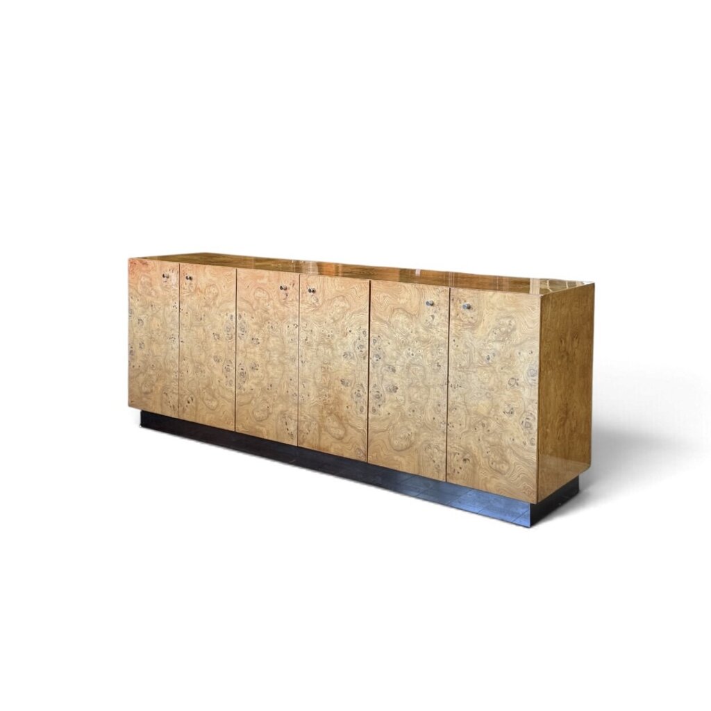 Modernist Burlwood Buffet