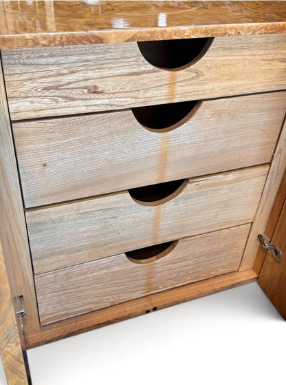 Modernist Burlwood Buffet