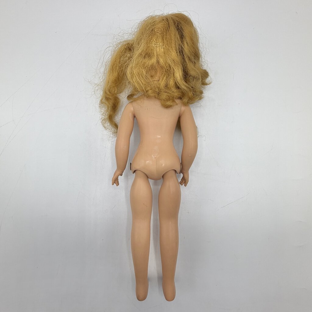 Vintage 1953 LuAnn Simms 14” Hard Plastic Walker Doll Made In USA Works /cb