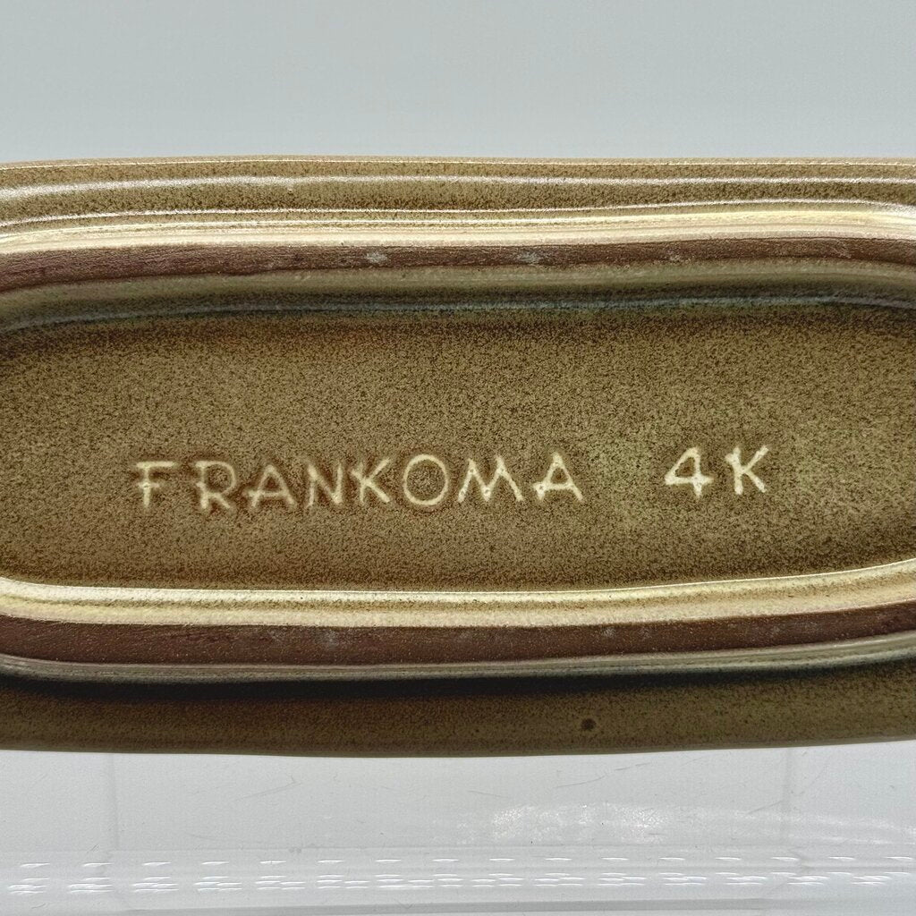 Frankoma Vintage Lazy Bones Butter Dish in Dessert Gold #4K \HY