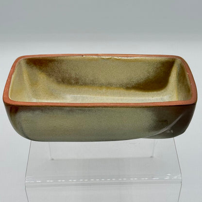 Frankoma Vintage Lazy Bones Butter Dish in Dessert Gold #4K \HY