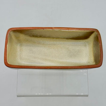Frankoma Vintage Lazy Bones Butter Dish in Dessert Gold #4K \HY