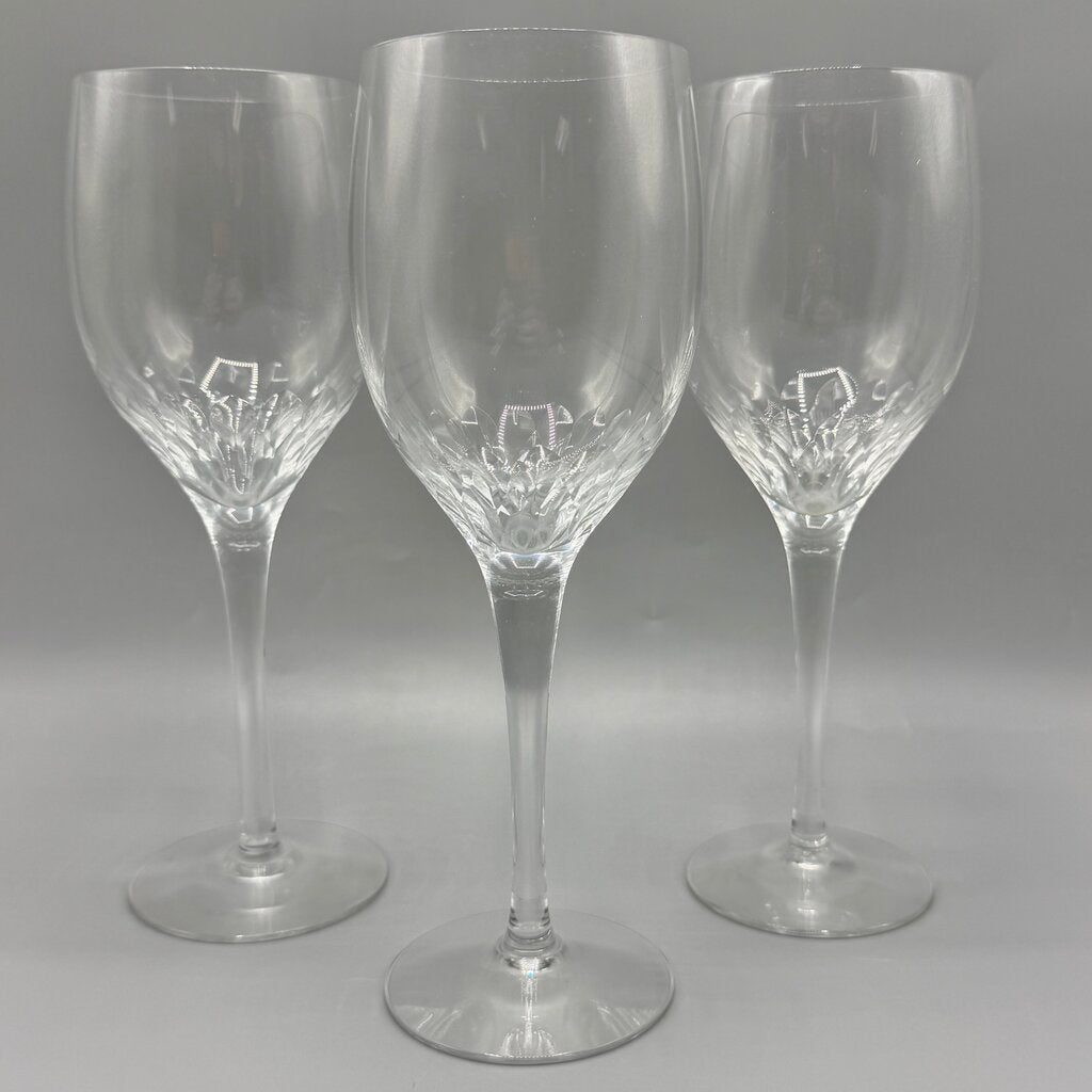 Set Of 3 Orrefors Crystal Prelude Water Goblets 8 1/4” Made In Sweden /cb